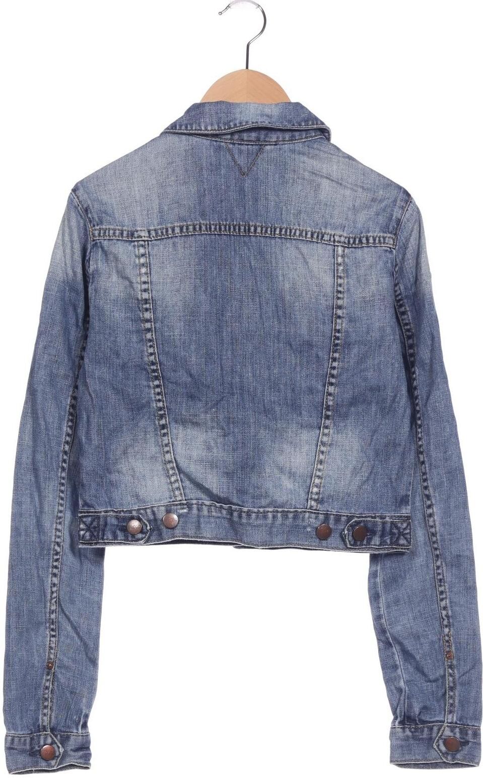 Topshop Damen Jacke, Blau, Gr. EU 34, Baumwolle - Second Hand
