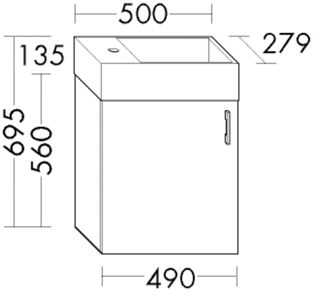 Burgbad Mineralguss-Waschtisch+Waschtischunterschrank System 30 Preisgruppe 4 Sana Trend- oder SHGP050RF5348C0037