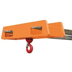 Lasthaken Stapler-Aufsatz über zwei Gabelzinken, 5000 kg, reinorange