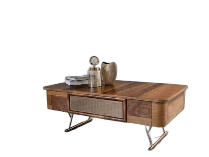 Xlmoebel Couchtisch Eleganter Couchtisch aus Holz mit handgefertigtem Design, Hergestellt in Europa