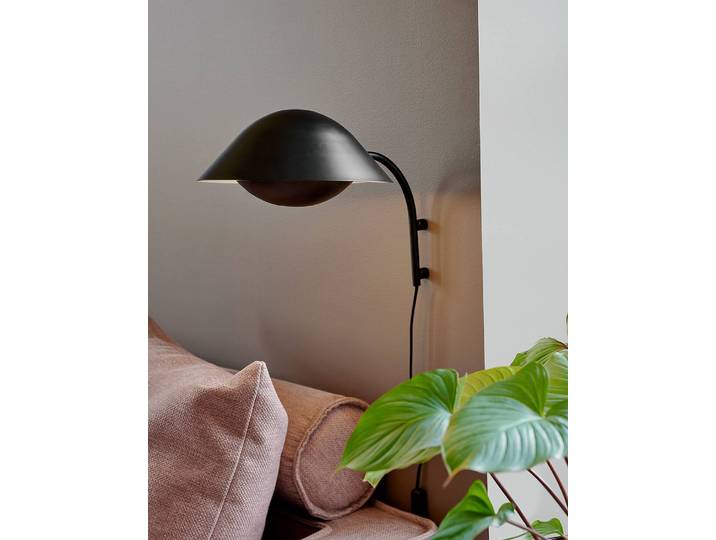 Wandleuchte Freya 35 x 26 x 25cm Schwarz/Schwarz Aluminium, pulverbeschichtet E14