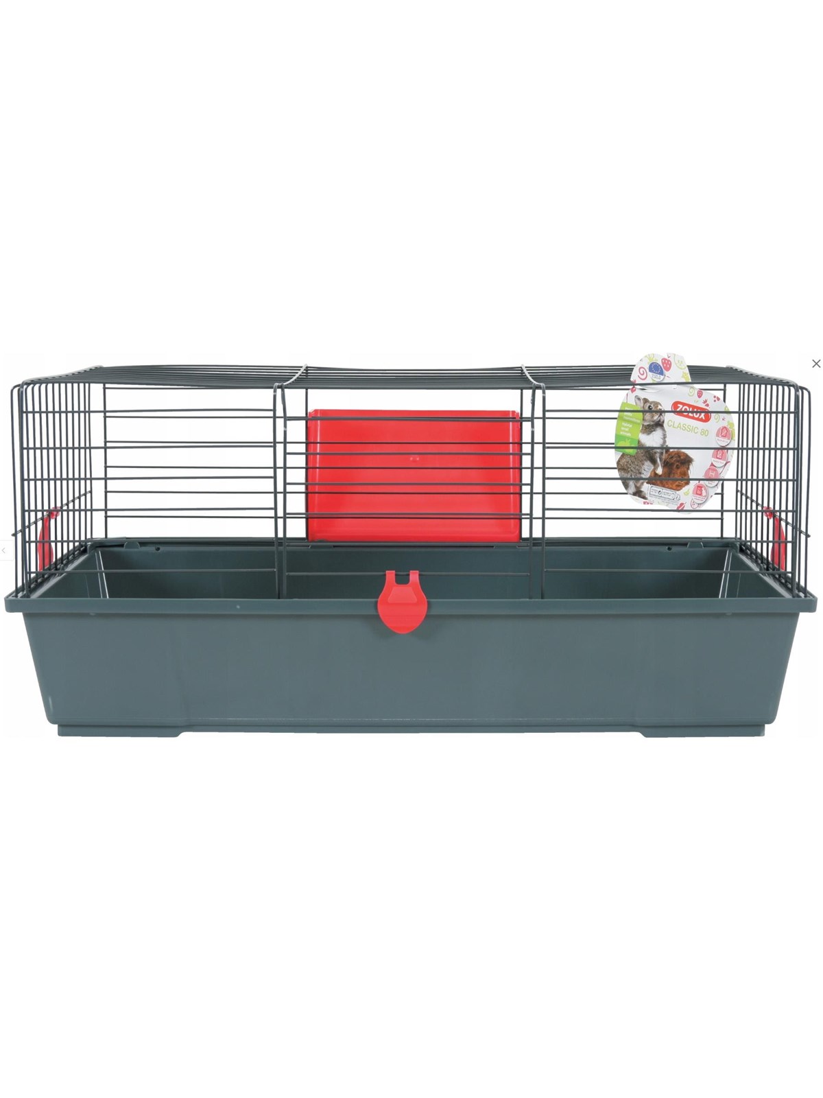 Zolux Classic 80 grey/red - Käfig für Nagetiere