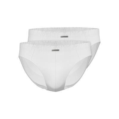 Slip AMMANN "2er Pack Slip Day Modern", Herren, Gr. 8, weiß, Obermaterial: 93% Baumwolle CO. 7% Elasthan EL., Unterhosen Slip