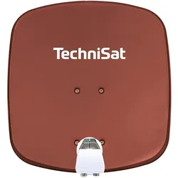 TechniSat TV Sat DigiDish 45 Twin, Brick Red (Parabolantenne, DVB-S / -S2), SAT Spiegel + SAT Antennen, Rot