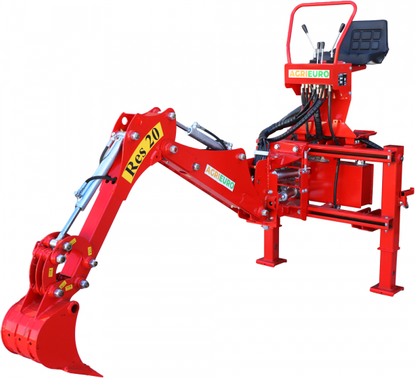 AgriEuro TOP-LINE Agrieuro Top Line RES20 - Pelle rétro pour tracteur avec déplacement latéral