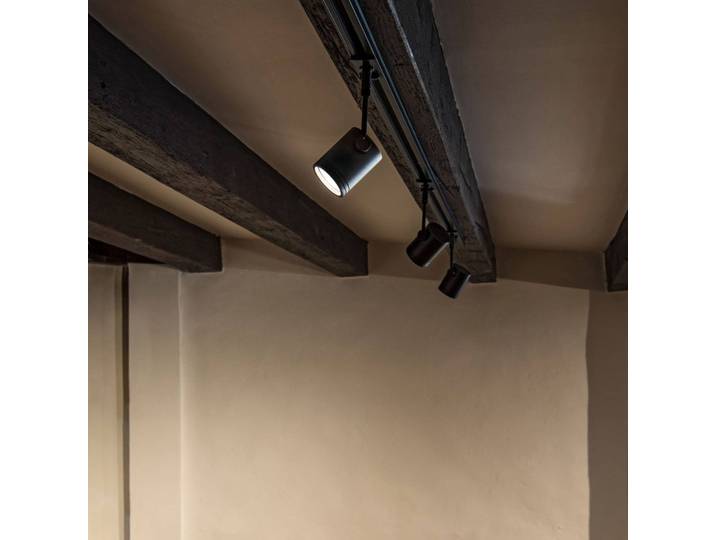 SLV BIMA 1 Spot für Hochvolt-Schiene, schwarz 1, dimmbar, schwarz, für Wohn- / Esszimmer, Aluminium, Modern