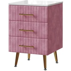 Vicco, Nachttisch, Velia mit 3 Schubladen (41 x 40.50 x 62 cm)