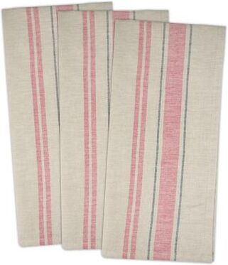 DII French Stripe Woven Dishtowel Set of 3
