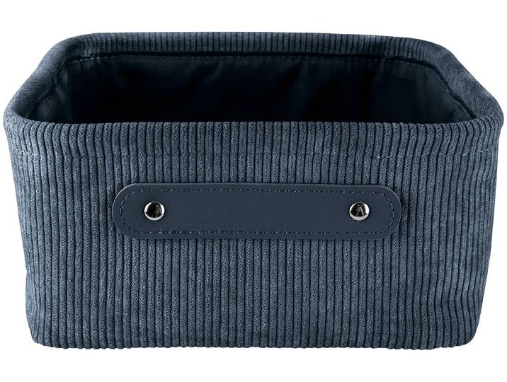 Aufbewahrungskorb KLEINE WOLKE Bedford , blau (mare), Polyester, Aufbewahrungsboxen, Aufbewahrungskorb