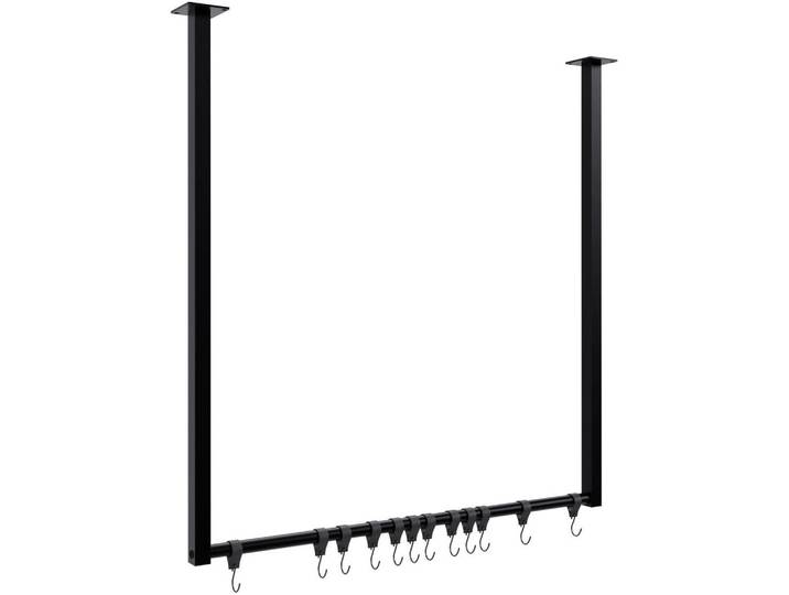 CLP Kleiderstange Metall Schwarz, 80x80x7 cm, Garderobe, Garderobenständer