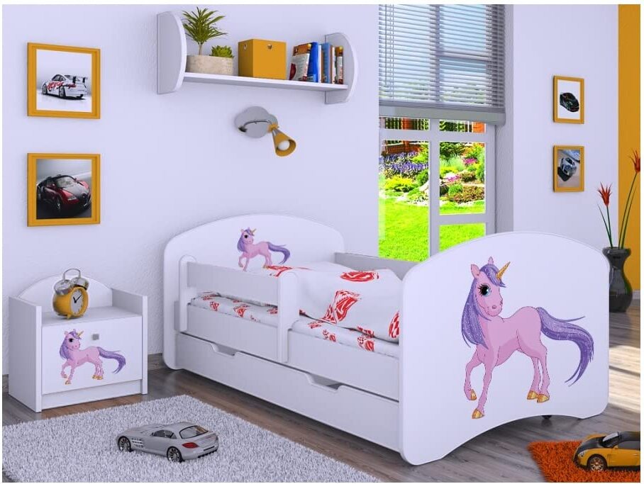 BDW Kinderbett mit Matratze und Bettkasten, 190x90