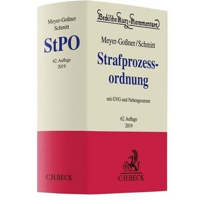 Strafprozessordnung, Gebundene Ausgabe von Bertram Schmitt, C.H. Beck