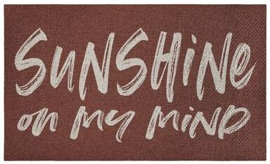 Stupell Sunshine Life is Better Summertime Themed Sisal Door Mat,18x30