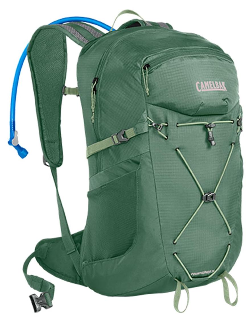 Damen Wanderrucksack 24L Salbeigrün mit Stretch-Seitentaschen
