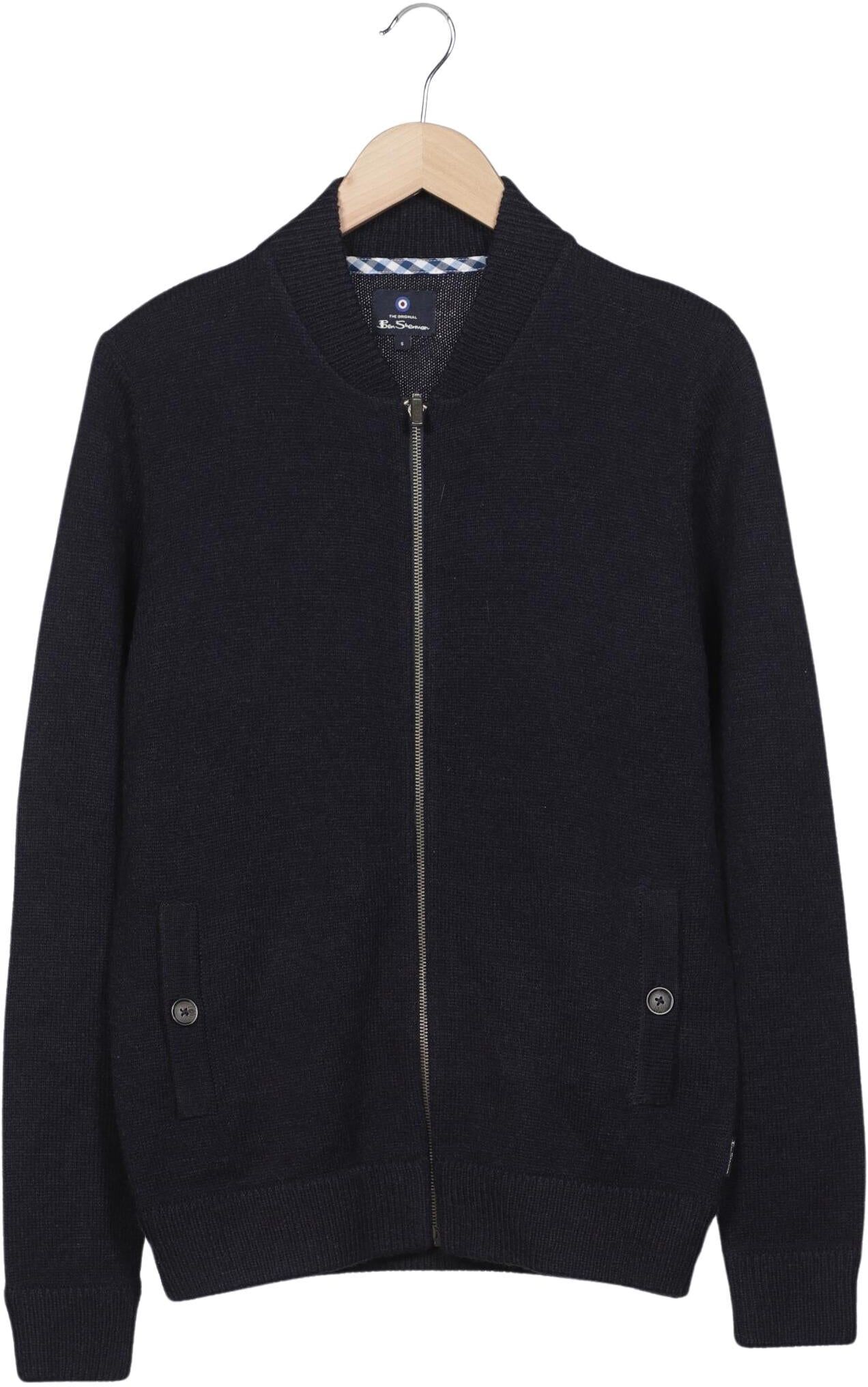 Ben Sherman Herren Strickjacke, Marineblau, Gr. S, Synthetik / Wolle - Second Hand