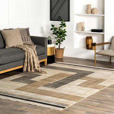 Nuloom Aline Contemporary Striped Fringe Area Rug