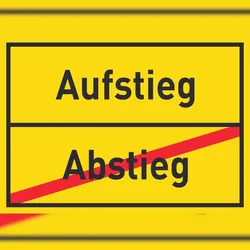 HB-Druck Aufstieg Abstieg Schild Ortsschild A0 (841x1189mm)