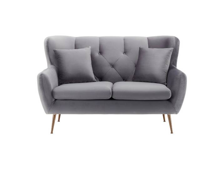 Sofa Linus Hellgrau Samt