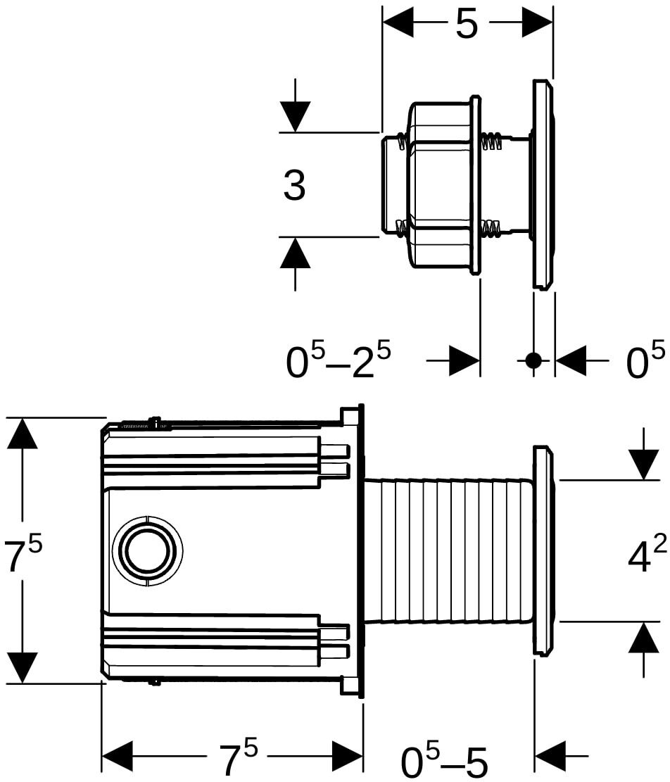 Geberit Typ10 WC-Steuerung mit elektronischer Spülauslöung, IR 115936SN6