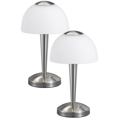 TRIO LEUCHTEN LED Tischleuchte, weiß (nickelfarben, weiß), 1, H: 28cm, 1 Stk., Leuchten, Leuchten-Set