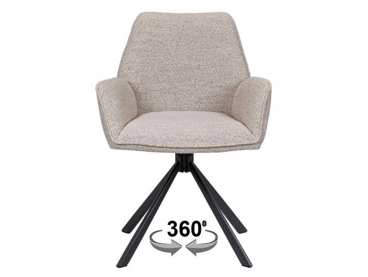 designimpex Esszimmerstuhl Design Esszimmerstuhl SYU-1 Stuhl 360 Grad drehbar Stühle Stoff