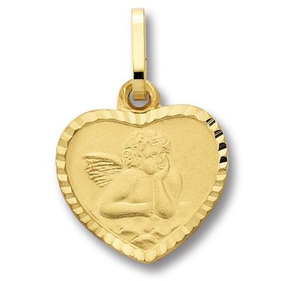 Kettenanhänger ONE ELEMENT "Schutzengel Anhänger aus 333 Gelbgold", gold, Schmuckanhänger, Damen, Gelbgold 333 Gold, Gelbgold 333, Gold, Kettenanhänger, Persönlicher Akzent – schlicht, modern, aussagekräftig