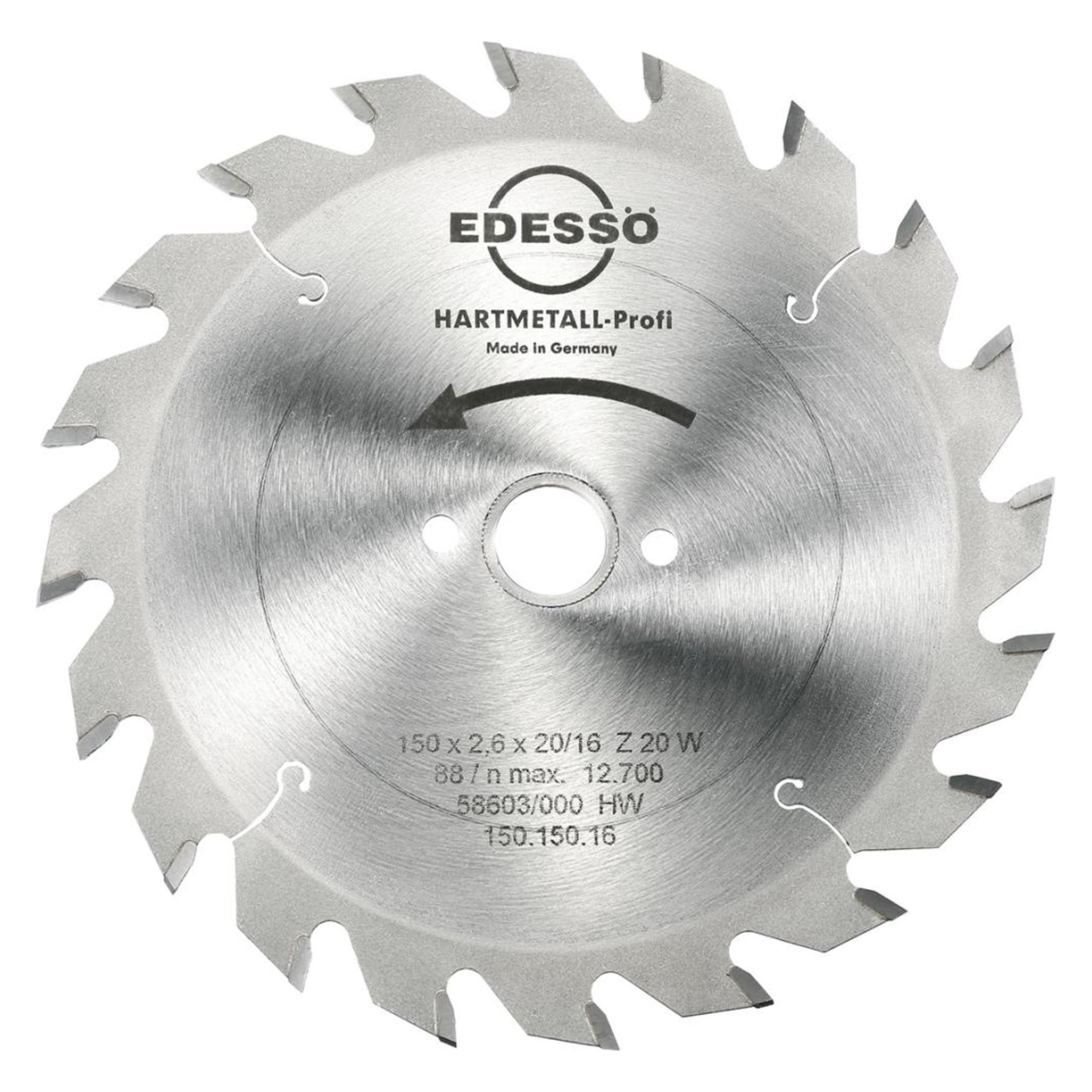 Edessö 150 150 16 Kreissägeblatt "Profi" 150x2,6x16mm Z20 aus HW (4010912840898)