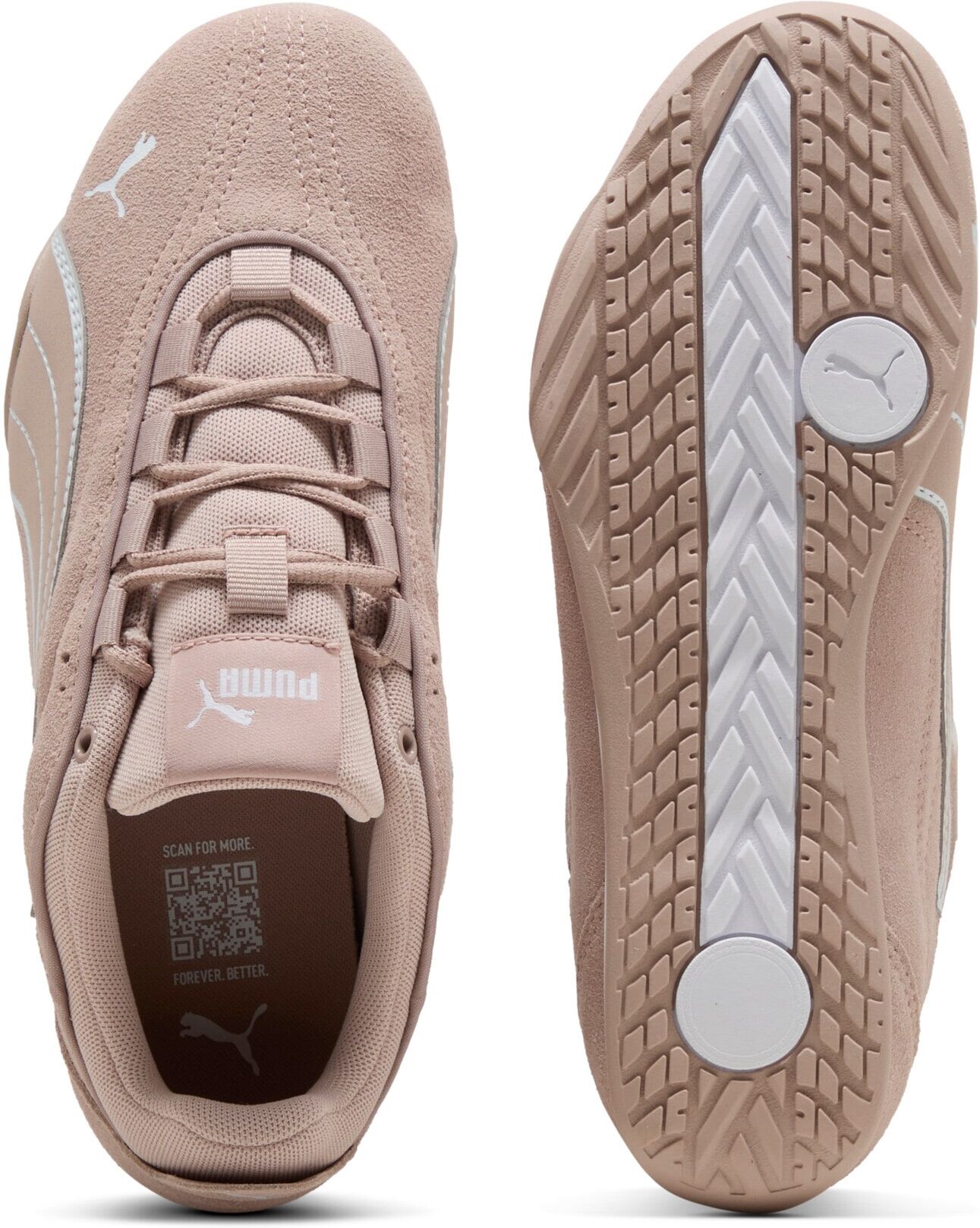 Sneaker PUMA "CATCH SOLEIL SD", Damen, Gr. 38, Textil, rosa (rose latte, puma weiß), Leder, Schuhe Sneaker, für Alltag, mit Lederobermaterial, sportlicher Stil, mit Schnürung