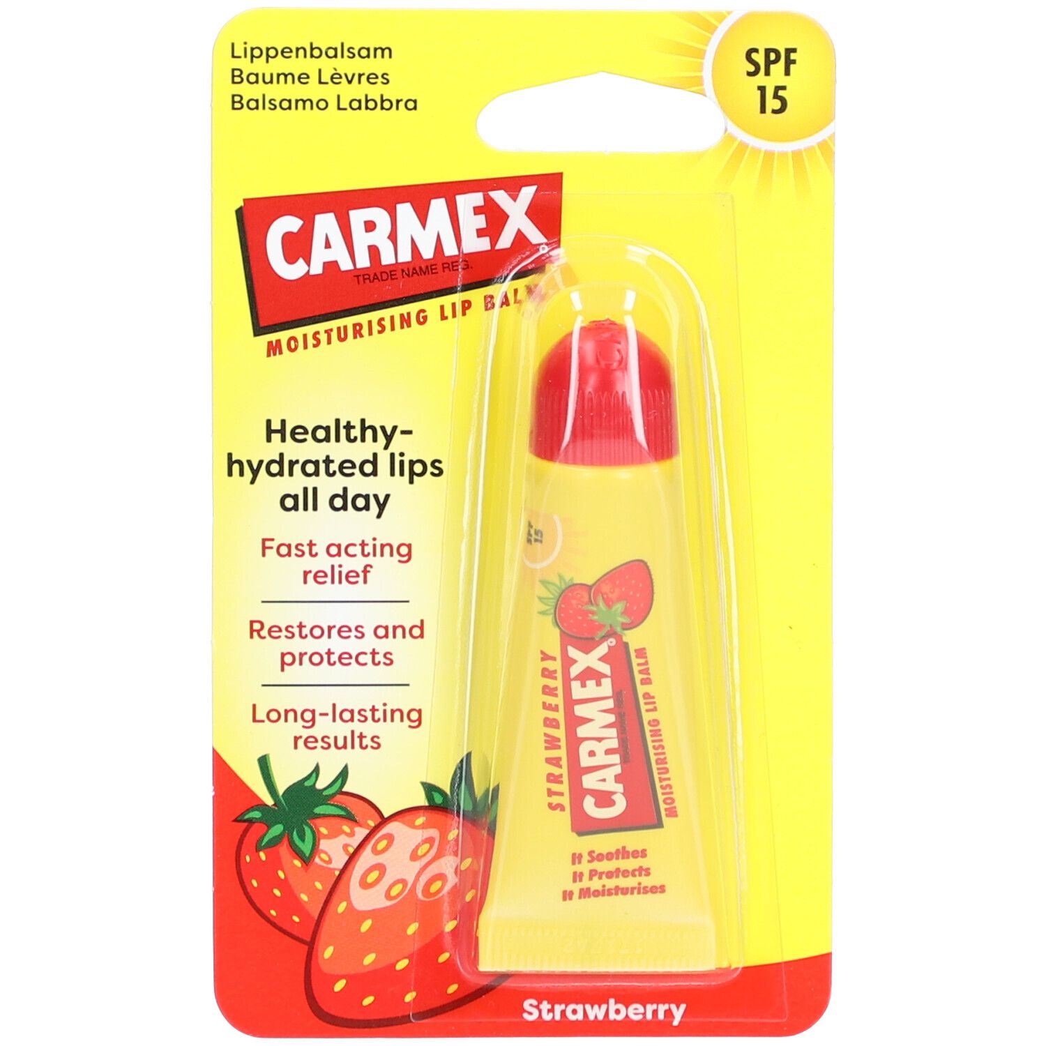 Carmex Lippenbalsam Strawberry Spf15 Tb 10 g Balsam