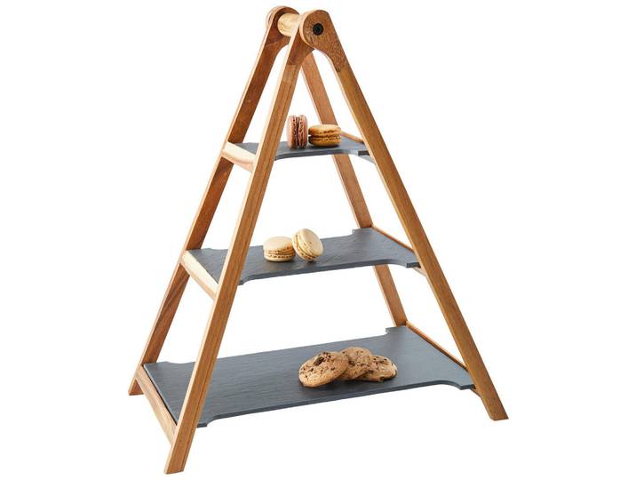 Villeroy & Boch Etagere, Stein, Akazie, 28x11x54 cm, Geschirr, Tischkultur & Serviergeschirr, Etageren