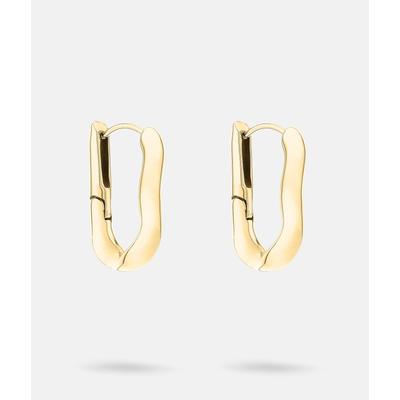 Paar Creolen LIEBESKIND BERLIN "Schmuck Geschenk Edelstahl Ohrringe The Melting Organic", gold (gelbgoldfarben), Ohrringe, Damen, Edelstahl