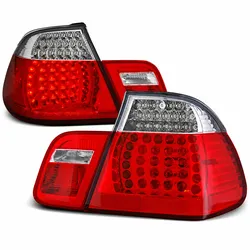 LED-Rückleuchten passend für BMW E46 1998–2001 Limousine | Rot/Weiß