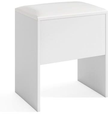 Costway Vanity Stool Flip Top Storage Stool with Soft Padded Seat-White