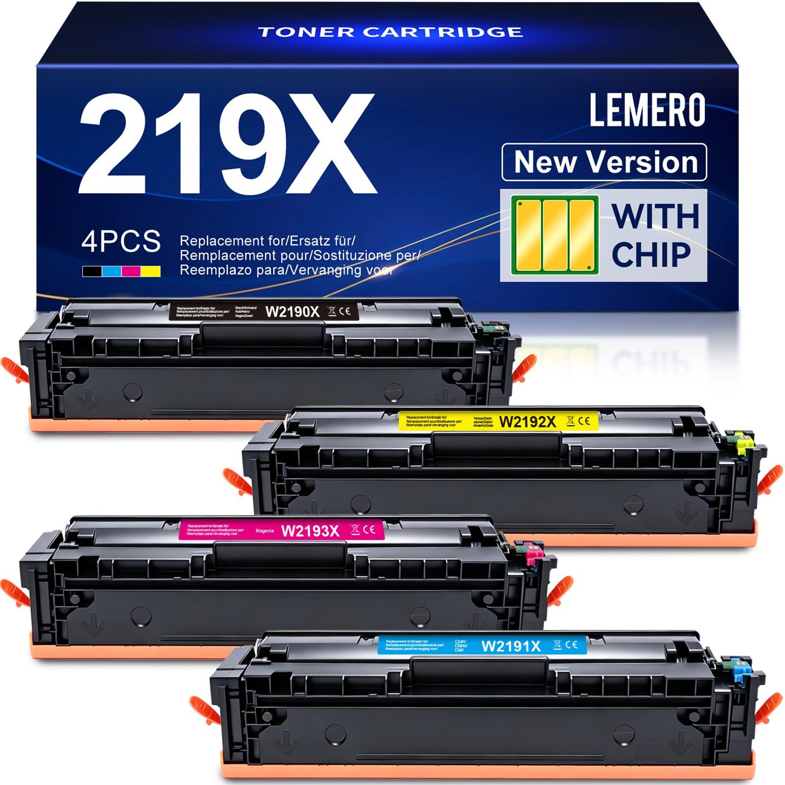 219X Toner 4er-Pack mit Chip, Schwarz, Cyan, Magenta, Gelb