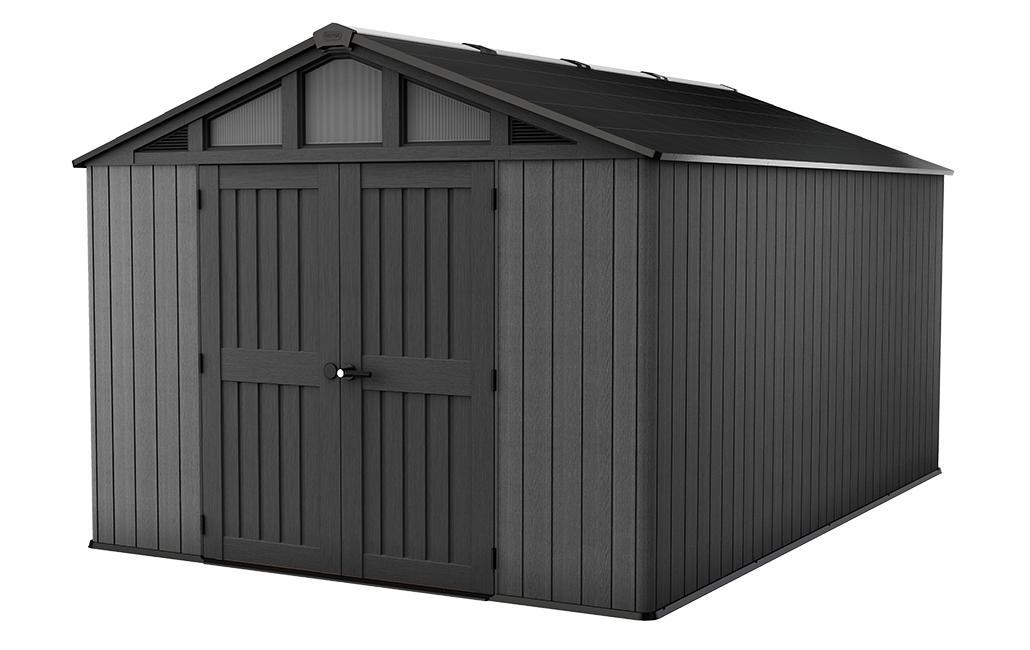 Keter Stronghold 10x15 Gartenhaus Kunststoff Grau 453x305x251 cm Gerätehaus