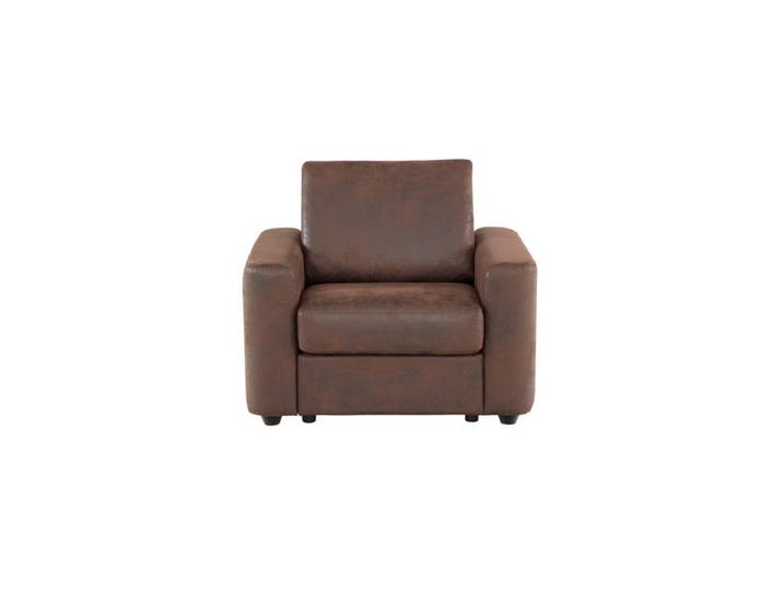 Fauteuil manchettes CURVE NICARAGUA tissu Gobi marron 04