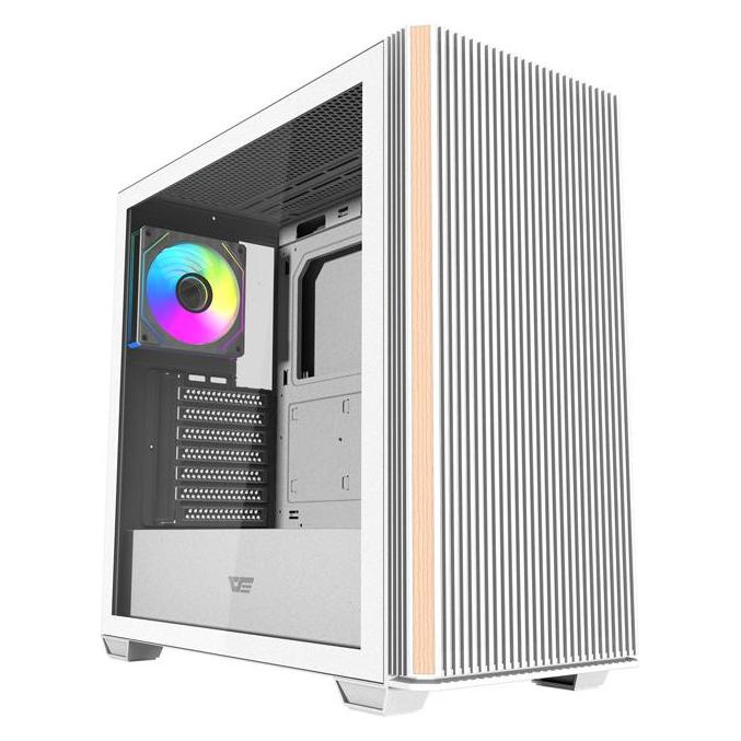 Darkflash Tech Darkflash DS900WS computer case (White) + 4 ARGB fans (ATX, ITX, Mini-ATX) (DS900WS FANS_WHITE)