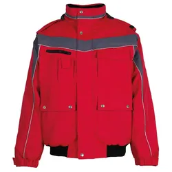 Winter Blouson "PLALINE" - M - Rot/Schiefer