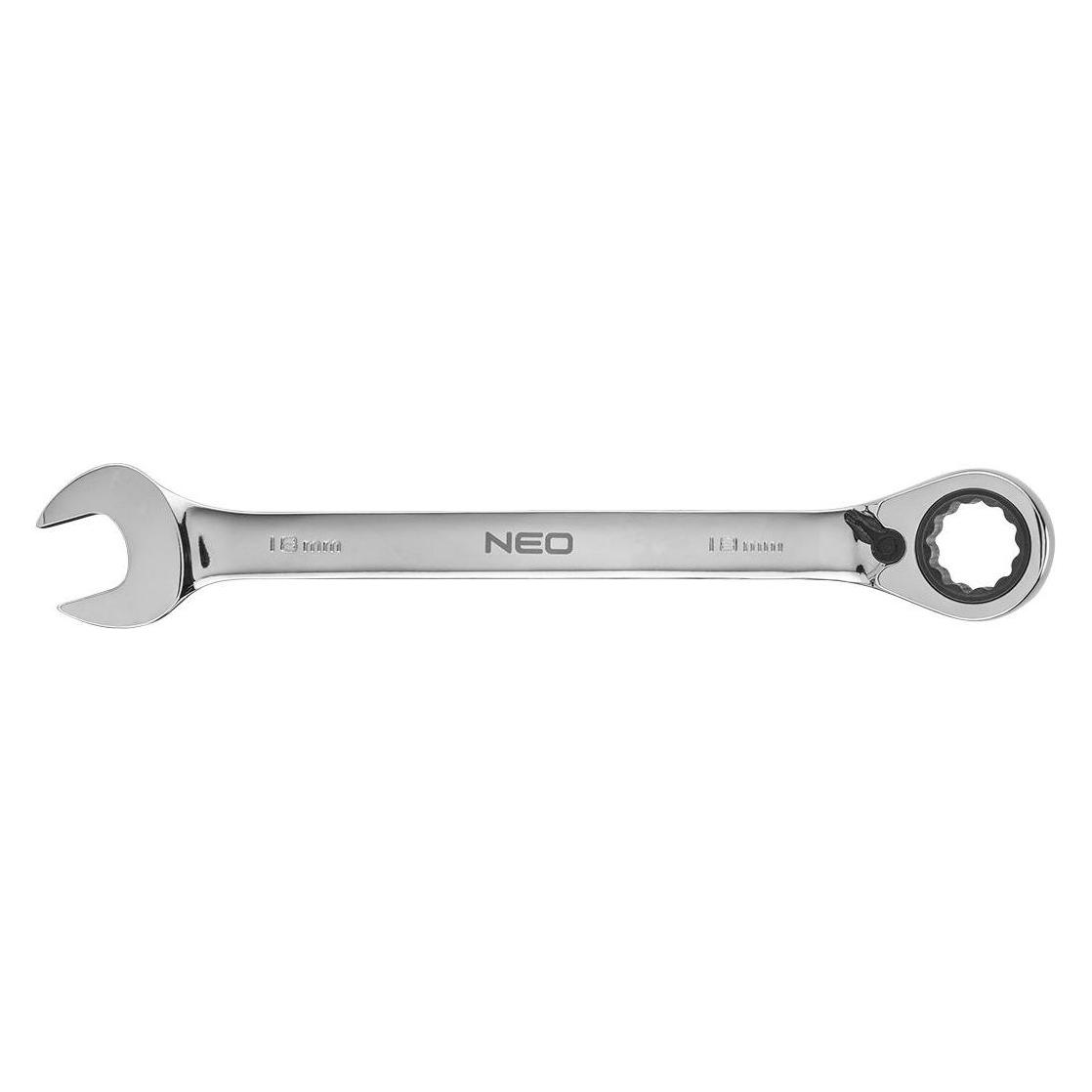 Neo Ringschlüssel (Ratschen-Maulschlüssel mit Schalter 18 mm) (TOP-09-330)