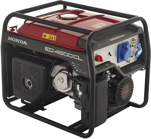 Honda EG 4500 CL - Generatore di corrente a benzina con AVR 4.5 kW - Continua 4 kW Monofase