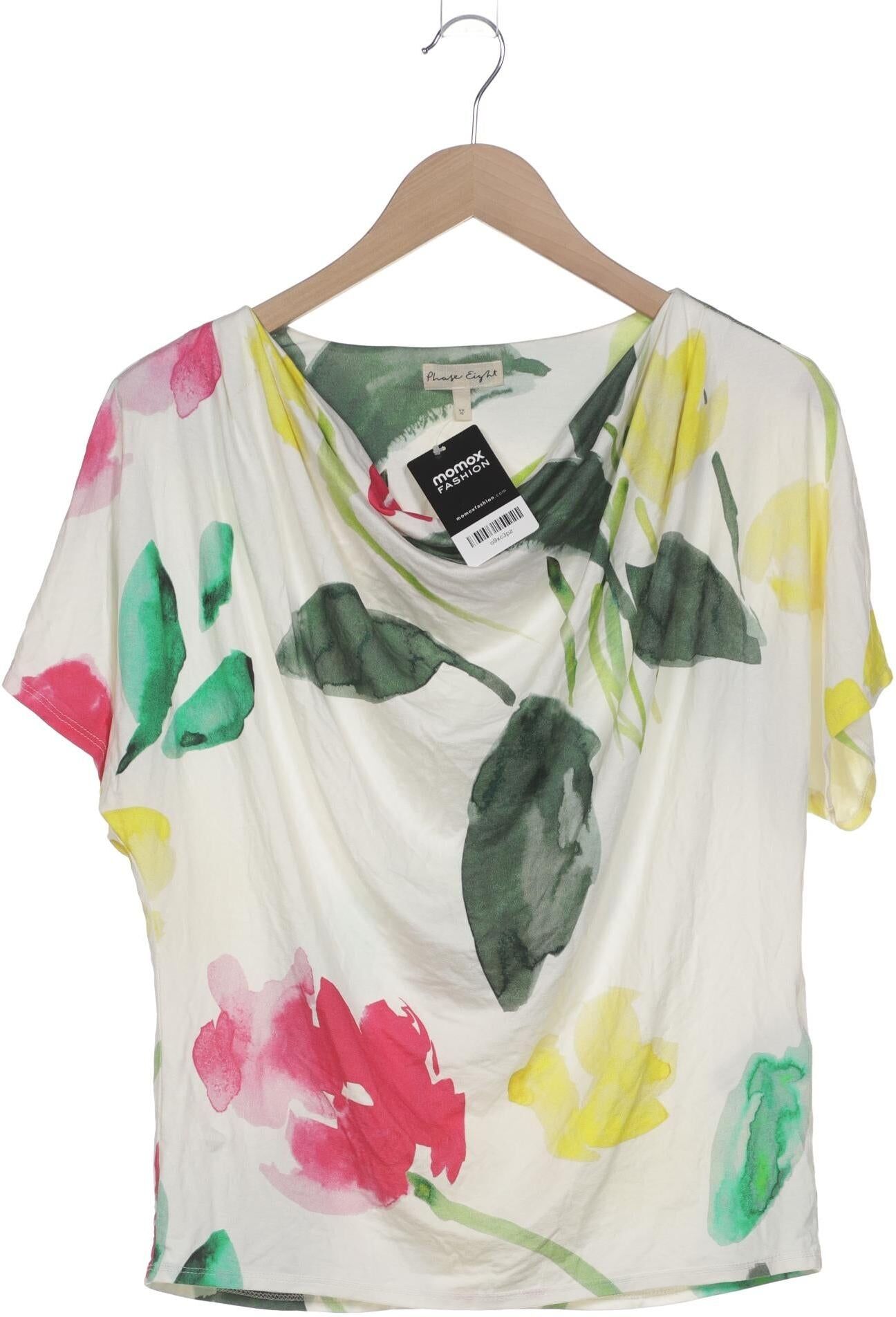 Phase Eight Damen T-Shirt, Weiß, Gr. M (UK 10), Elasthan / Viskose - Second Hand