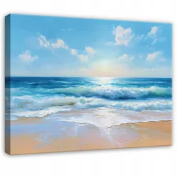 LEINWANDBILD Strand Meer Blau 60x40 cm