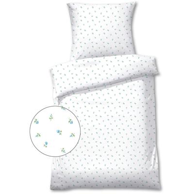 Bettwäsche DYCKHOFF "Kaley", blau (hellblau), B/L: 135cm x 200cm, 1 Stk., 1 Stk., Frottee, B/L: 80cm x 80cm, 2 Stk., Frottee, Obermaterial: 75% Baumwolle, 25% Polyester, Bettwäsche, Bettwäsche