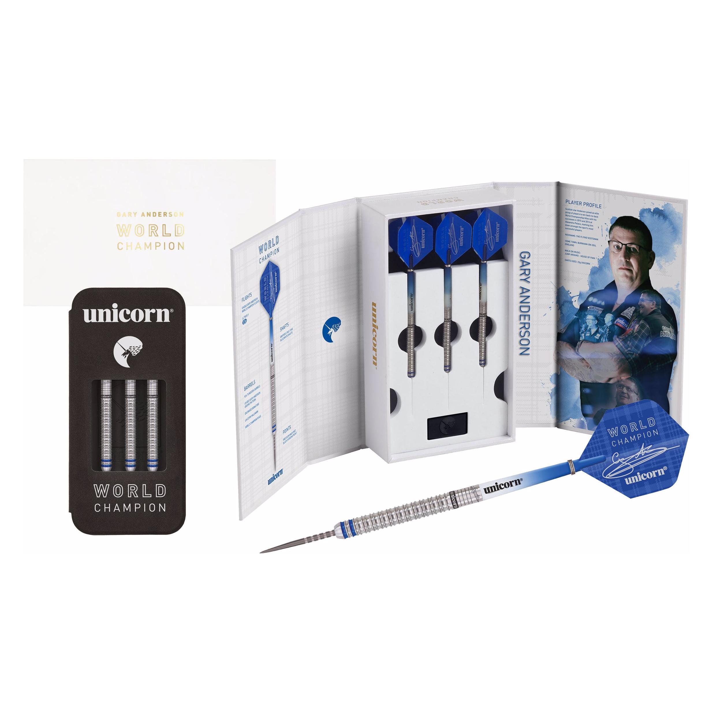 Unicorn Phase 3 World Champion Gary Anderson Steel Dart Presentation Box (27 g) (UN-29004)