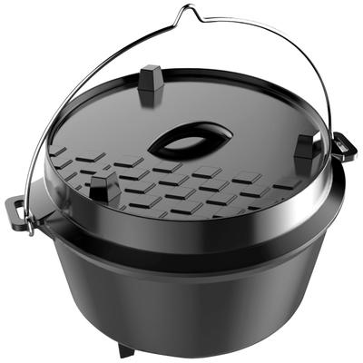 Grilltopf TEPRO "Dutch Oven L", schwarz, B:41,1cm H:26,2cm L:31cm, Töpfe, Grilltopf, 12 Liter