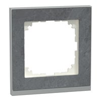 Decor-Rahmen einfach mit Echtmaterialschicht aus Stein und Thermoplast, matt, IP20 schiefer, Retail