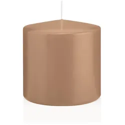 Wiedemann Kerzen Große Stumpenkerzen Karamell Ø 98 x 100 mm, 6 Stück, 75 Brenndauer