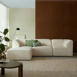 Vénus - Modulares  4-5 Sitzer-Sofa aus Ecru-Stoff