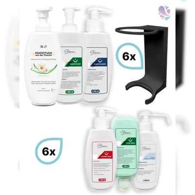 Blanc HYGIENIC KOMPLETT-SET: Mini Fix-STARTER- 6x Mini Fix Spender + je eine Flasche der Min Fix Serie, 6x 300 ml