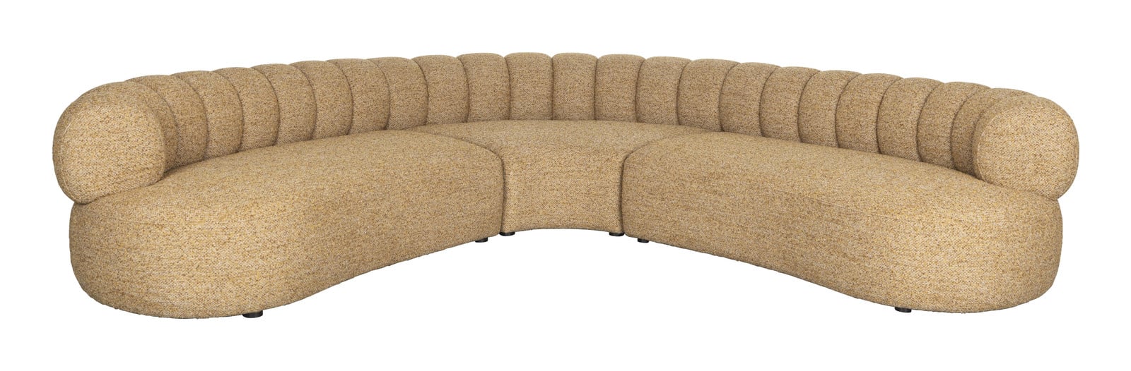 Dutchbone Duvane 7-zits Hoekbank, Bruin, Geweven stof, 286 x 286 cm